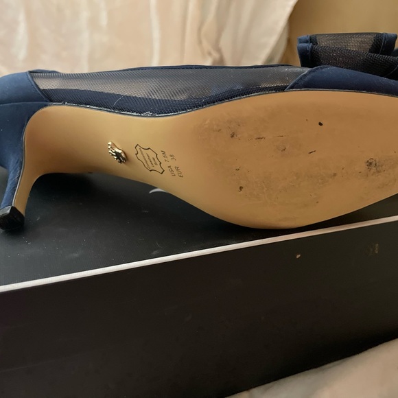 I have a pair of beautiful Blue Wedding Shoes from Nina size 7 1/2. Worn once - Picture 6 of 6